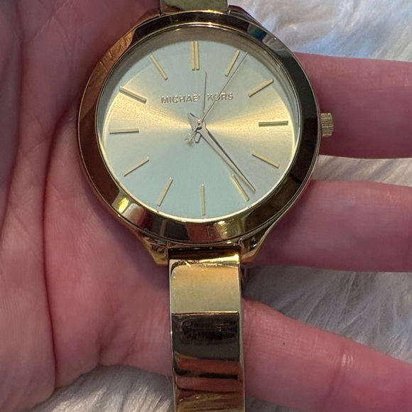 Michael Kors Gold Tone Minimalist Bracelet Watch